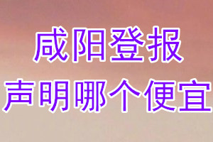 咸陽登報(bào)聲明哪個便宜