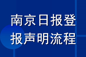 南京日報登報聲明流程