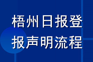 梧州日?qǐng)?bào)登報(bào)聲明流程